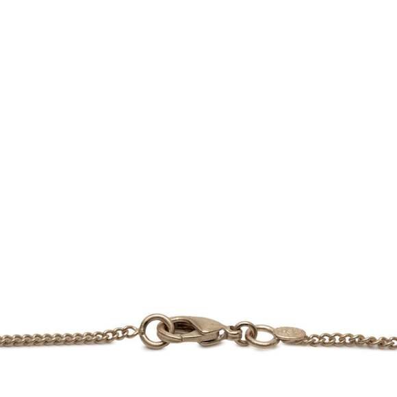 CHANEL White Logo Necklace